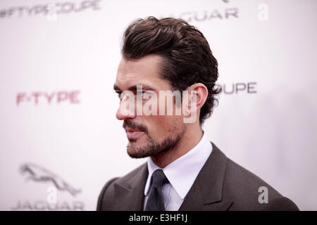 Celebrities attend Jaguar Introduction to The NEW F-TYPE Coupe - Most Dynamic Car Reveal at Raleigh Studios Playa Vista in Playa Vista  Featuring: David Gandy Where: Los Angeles, California, United States When: 20 Nov 2013 Stock Photo