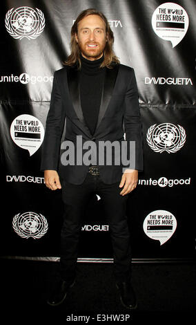 David Guetta 'One Voice' music video premiere at the United Nations Headquarters - Arrivals  Featuring: David Guetta Where: New York, United States When: 22 Nov 2013 Stock Photo