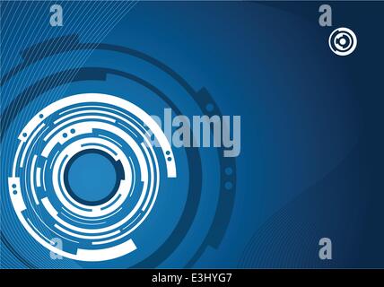 Mechanical abstract background design in blue and white Stock Vector