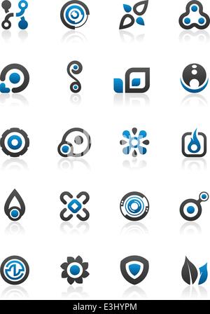 Set of 20 design elements and various graphics Stock Vector