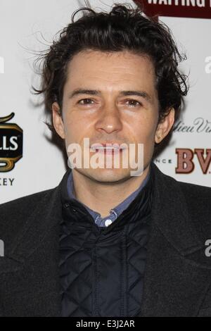 Opening Night for Broadway's Waiting For Godot at the Cort Theatre - Arrivals.  Featuring: Orlando Bloom Where: New York, New York, United States When: 24 Nov 2013 Stock Photo