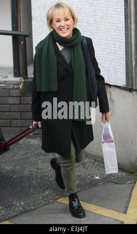 Celebrities outside the ITV Studios  Featuring: Sally Dynevor Where: London, United Kingdom When: 26 Nov 2013 Stock Photo