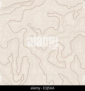 Map background with topographic contours and features Stock Vector