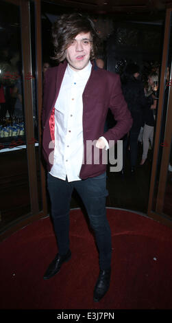 Now Magazine Christmas Party held at Soho Sanctum Hotel - Arrivals  Featuring: Frankie Cocozza Where: London, United Kingdom When: 26 Nov 2013 Stock Photo