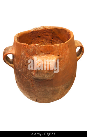 Cretian Neoloithic Stone Age Clay Pot Stock Photo