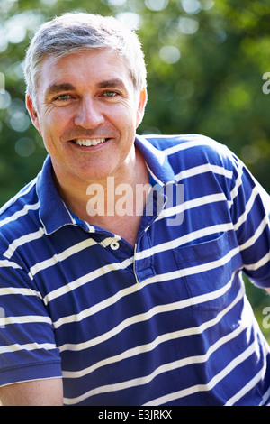 Outdoor Portrait Of Middle Aged Man