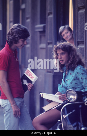 young couple,70's Stock Photo