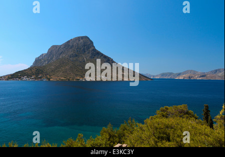 Telendos isle at Kalymnos island in Greece Stock Photo