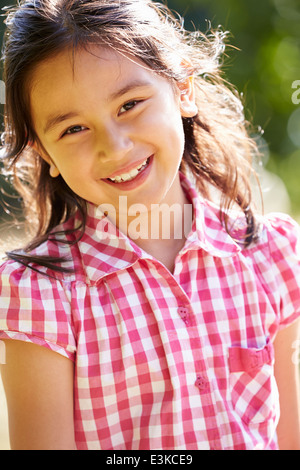 Portrait Of Pretty Asian Girl In Countryside Stock Photo