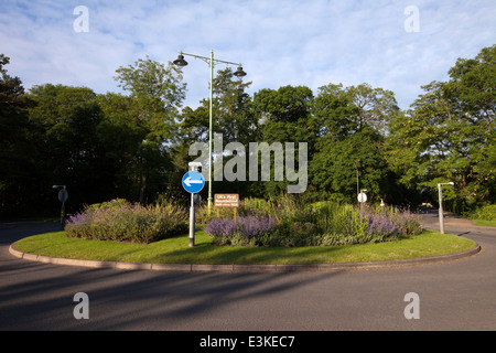 Britains first roundabout built in c.1909, Letchworth Garden City, Hertfordshire, UK. Stock Photo