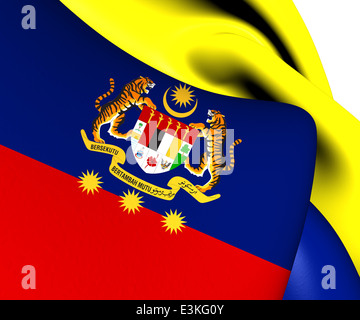 Flag of Federal Territories (Malaysia). Close Up Stock Photo