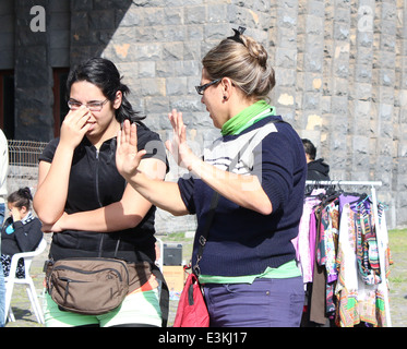 Street and people photography at the Sunday flea market in Santa Cruz de Tenerife, capital of Tenerife, Canary Islands, Spain Stock Photo