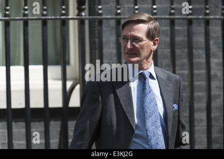 June 24, 2014 - London, UK - Downing Street, London, UK. 24th June 2014. Minsters arrive at Downing Street in London for the weekly cabinet Meeting. Pictured: Dominic Grieve - Attorney General. (Credit Image: © Lee Thomas/ZUMA Wire/ZUMAPRESS.com) Stock Photo
