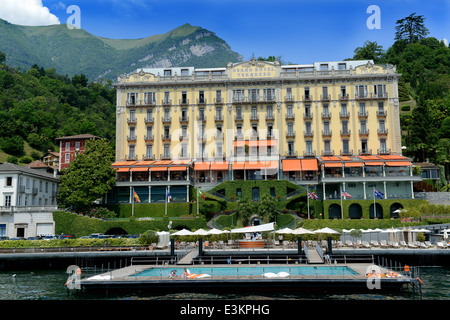Grand Hotel Tremezzo Lake Como Italy Stock Photo