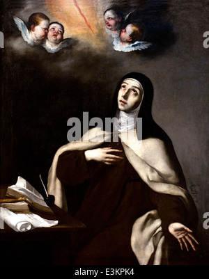 St. Teresa of Jesus 1630 Ribera, José de 1591 - 1652 Spain Spanish Stock Photo