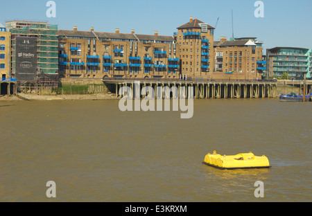 Waterfront warehouse conversion flats in London, England Stock Photo