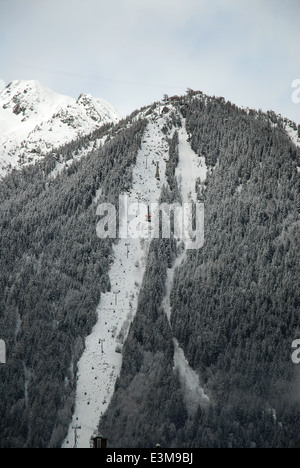 Cable car of the Aiguille du Midi in Chamonix, France Stock Photo