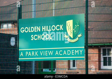 Golden Hillock School Birmingham. The school was one of five schools in the so called 'Trojan' scandal Stock Photo