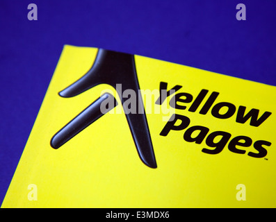 Yellow Pages telephone directory, London Stock Photo