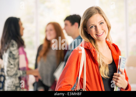 Portrait of smiling college student Stock Photo