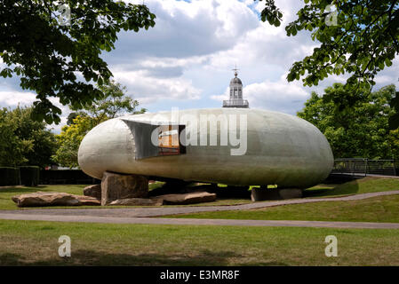London, UK. 25th June, 2014. The Serpentine Art Gallery in Hyde park London. Summer Pavilion designed by Smiljan Radic Credit:  Martyn Goddard/Alamy Live News Stock Photo
