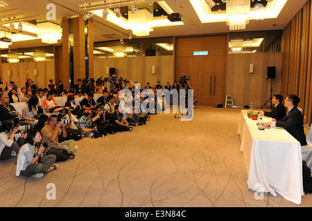 Taipei's Taiwan. 25th June, 2014. The Chinese mainland's State Council Taiwan Affairs Office holds a press conference in Taoyuan, southeast China's Taiwan, June 25, 2014. © He Junchang/Xinhua/Alamy Live News Stock Photo