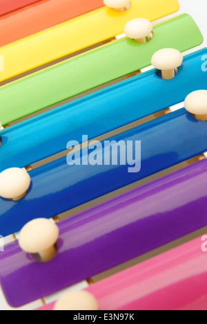 close up look of colorful xylophone Stock Photo