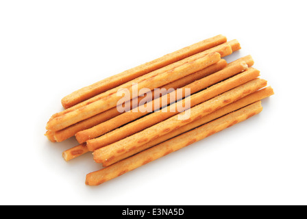 crispy straws on a white background Stock Photo