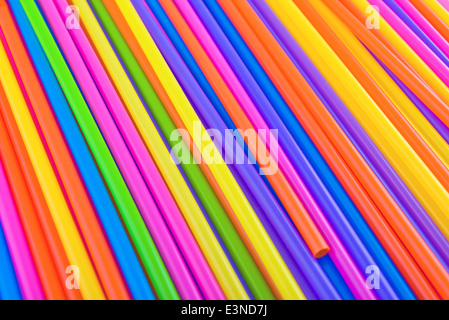 Colorful drinking straws as background Stock Photo