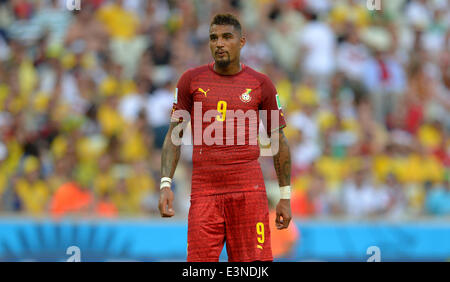 Fortaleza, Brazil. 21st June, 2014. Ghana's Kevin Prince Boateng during the FIFA World Cup 2014 group G preliminary round match between Germany and Ghana at the Estadio Castelao Stadium in Fortaleza, Brazil, 21 June 2014. Photo: Thomas Eisenhuth/dpa/Alamy Live News Stock Photo