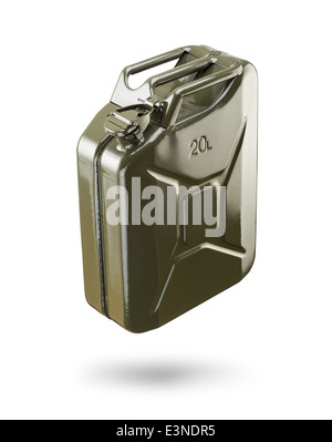 Gasoline canister on white background Stock Photo