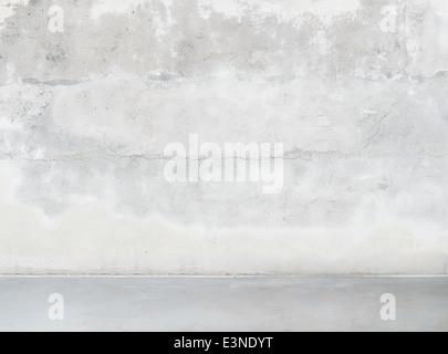 Ladder on concrete wall, construction site. Stock Photo