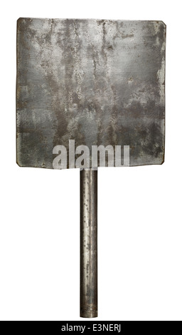 Metal sign isolated on white Stock Photo