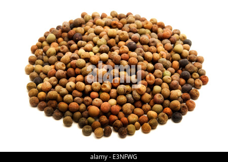 Field peas on a white background Stock Photo