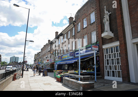 Shops in East Acton in the London Borough of Hammersmith and Fulham Stock Photo