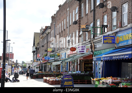 Shops in East Acton in the London Borough of Hammersmith and Fulham Stock Photo