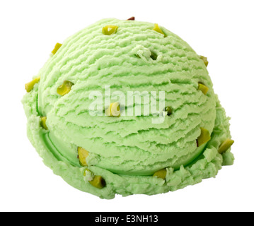 Chocolate ice cream scoop on white, clipping path Stock Photo - Alamy