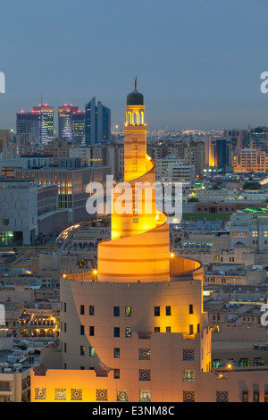 Doha, Qatar, the spiral mosque of the Kassem Darwish Fakhroo Islamic Centre Stock Photo