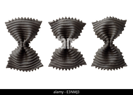 Download Farfalle pasta with black cuttlefish ink isolated on white ... Yellowimages Mockups