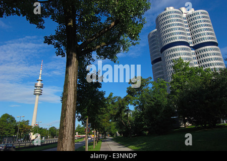 BMW, Munich, BMW Museum, BMW Headquarters, Bavaria, Germany Stock Photo