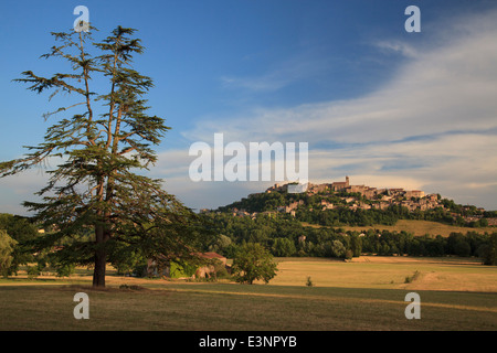 Medieval hilltop village in the department of Tarn France Stock Photo