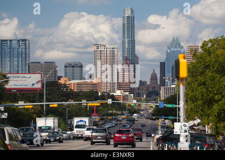 Traffic Downtown, Austin, Texas, United States of America Stock Photo