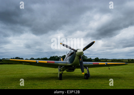 A restored Hawker Sea Hurricane 1b, owned by the Shuttleworth Collection at Shuttleworth Aerodrome Stock Photo