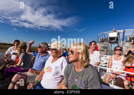 Airboat ride in Everglades National Park, Florida, USA Stock Photo