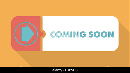 Coming Soon Concept in Flat Design. Stock Photo