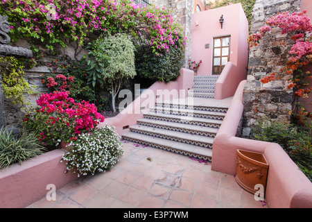 Entrance of the Casa Rosada (Pink House) in San Miguel de Allende, Mexico. Stock Photo