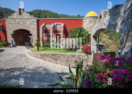 The entrance of the historic Hacienda Matel in San Sebastian del Oeste, Jalisco. Stock Photo