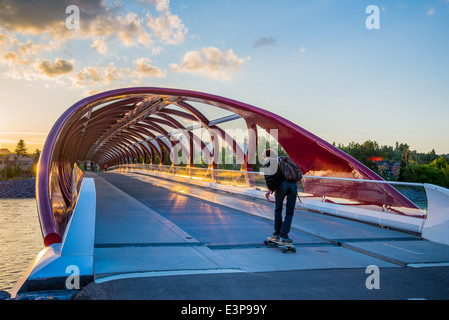 The Peace Bridge, Calgary, Alberta, Canada Stock Photo