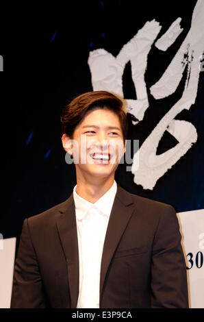 Park Bo-Gum, Jun 26, 2014 : South Korean actor Park Bo-Gum attends a news conference to promote his new movie, Roaring Currents at a cinema in Seoul, South Korea. © Lee Jae-Won/AFLO/Alamy Live News Stock Photo