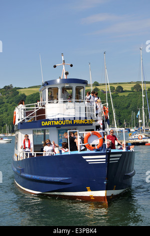 Dartmouth Princess ferry arriving at Dartmouth from Kingswear, on River Dart, Devon, England, UK Stock Photo